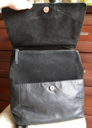 Accessorize кожаный городской рюкзак из натуральной кожи и замши7 фото