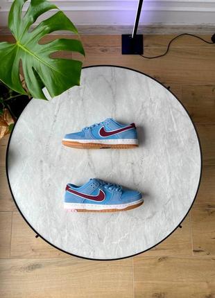 Найк сб данк ловля голубые кеды nike sb dunk low philadelphia phillies6 фото