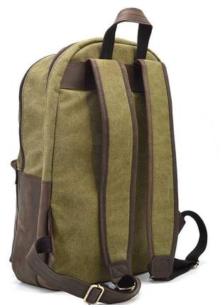 Мужcкой рюкзак кожа и канвас хакки для ноутбука tarwa rhc-7273-3md5 фото