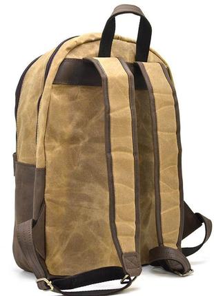 Рюкзак кожа и воскованый водостойкий канвас коричневый tarwa rcw-7273-3md4 фото