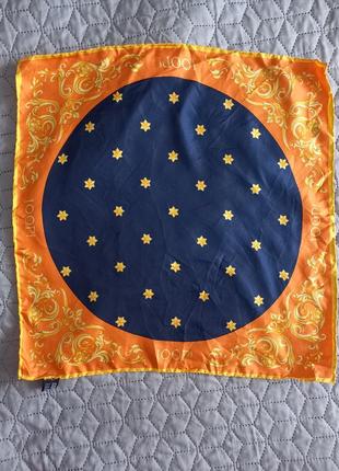 Шелковый шейный платок со звездами1 фото