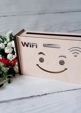 Органайзер-домик для wifi 30х20х9 см.из 6 мм без покраски2 фото