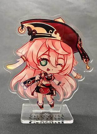 Акрилова фігурка (міні стенд) геншин імпакт — янь фей