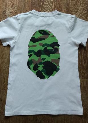 Белая женская футболка свитшот худи a bathing ape bape размер s9 фото