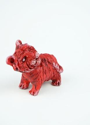 Фигурка тигра 2022 тигрёнок красный фігурка тигр кераміка tiger figurine2 фото