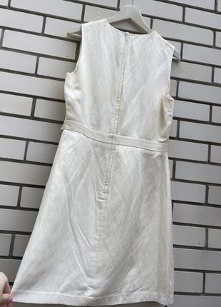 Льняное кремовое платье на запах с пряжкой h & m10 фото