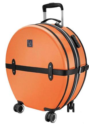 Чемодан туристический винтажный 27 л semi line 20" (s) orange/black (t5675-2)