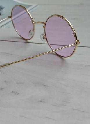Круглые очки, солнечные очки с фиолетовыми линзами2 фото