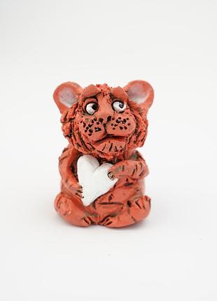 Статуэтка тигр тигрёнок с сердцем подарок в год тигра
