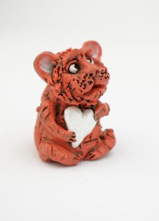 Статуетка тигр тигр з серцем подарунок у рік тигра2 фото