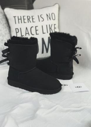 Ugg short bailey bow black🆕 шикарные женские угги 🆕 купить наложенный платёж1 фото