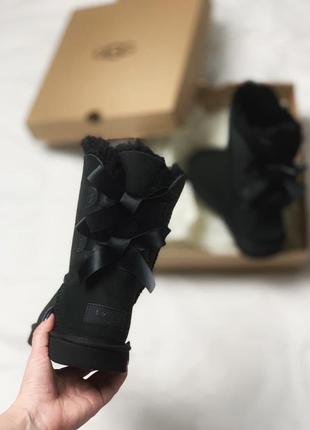 Ugg short bailey bow black🆕 шикарные женские угги 🆕 купить наложенный платёж8 фото