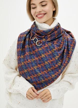 Шарф-бактус "единбург", великий жіночий шарф, подарунок жінці1 фото