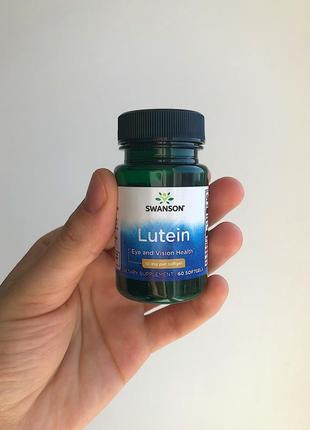 Swanson, lutein, лютеїн, 10 mg, 60 softgels, 60 капсул, для очей, зору