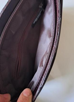 Винтажная супер мягкая сумка через плечо из натуральной коричневой кожи cuadra!7 фото