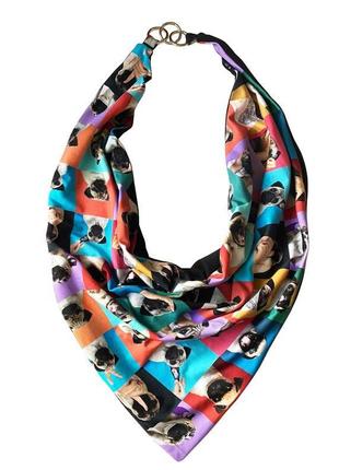 Шарф-бактус "эдинбург",  шарф с собаками, в клетку женский шарф, большой женский шарф, подарок девуш3 фото