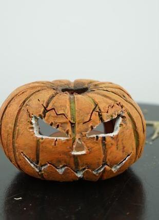 Підсвічник halloween гарбуз crafts подарунок на хеллоуїн1 фото