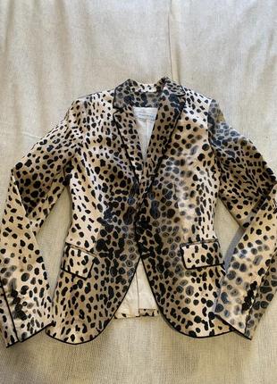 Пиджак zara леопардовый принт тренд2 фото