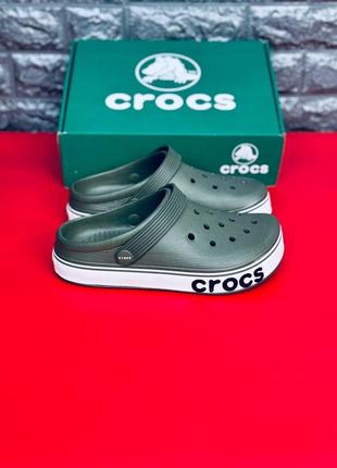 Крокс чоловічі шльопанці crocs хакі сабо літні чоловічі2 фото