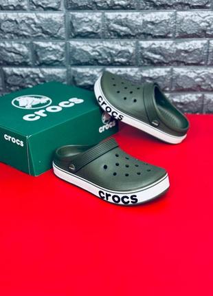 Крокс чоловічі шльопанці crocs хакі сабо літні чоловічі1 фото