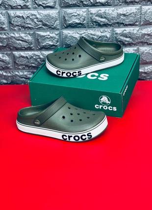 Крокс чоловічі шльопанці crocs хакі сабо літні чоловічі6 фото