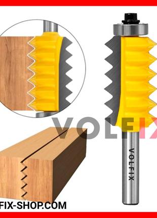 Фреза volfix fz-120-515 d8 mm для сращивания древесины по ширине и длине по дереву (микрошип)