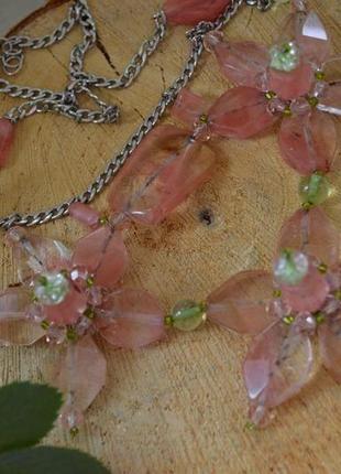 Кольє з турмалінового кварцу ′турмалінові квіти′