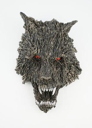 Волк маска на стену оберег волк украинский сувенир ukrainian маска-оберіг1 фото