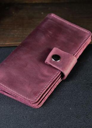 Шкіряний гаманець нова, шкіра crazy horse, колір бордо2 фото