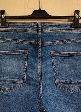 Zara man мужские зауженные рваные джинсы4 фото