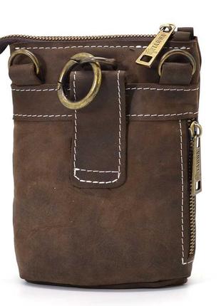Маленька чоловіча сумка на пояс, через плече, коричнева на джинси tarwa rc-1350-3md5 фото