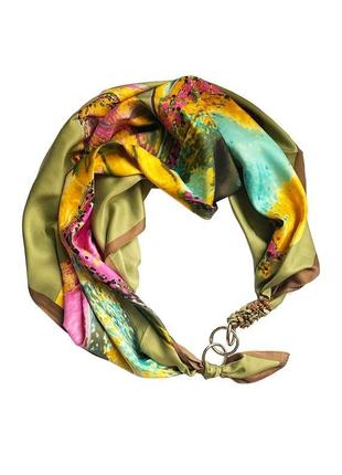 Дизайнерський хустку my scarf "хамелеон" шийну хустку, подарунок жінці2 фото
