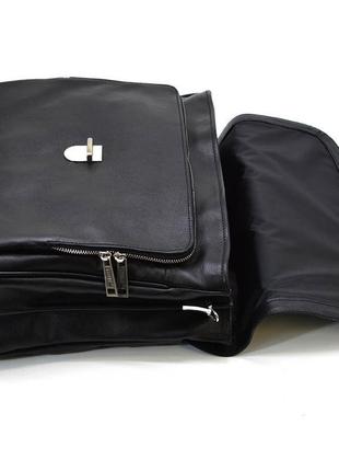 Шкіряний чоловічий портфель на два відділення tarwa ga-2067-4lx чорний6 фото