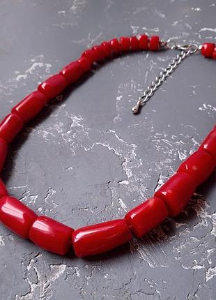 Намисто з величезних натуральних коралів під старовинне2 фото