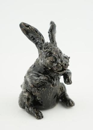 Статуэтка кролик  2023 фигурка кролик gift rabbit black подарунок в рік кролика