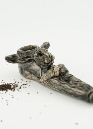 Трубка курительная кролик коллекционная авторская2 фото