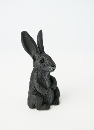 Фигурка кролика кролика черного rabbit figurine black3 фото