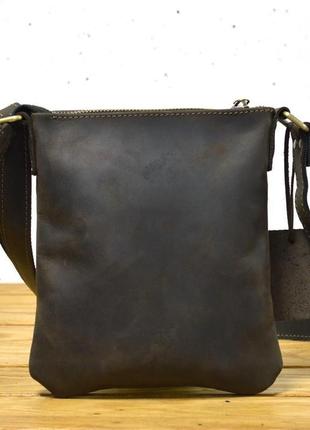 Невелика чоловіча сумка через плече tarwa rc-5470-4sa коричнева2 фото