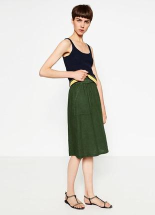 Льняна юбка zara