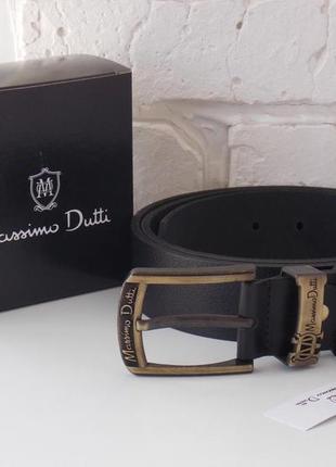 Чоловічий ремінь шкіряний massimo dutti джинсовий