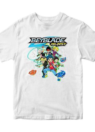 Футболка з оригінальним принтом гри beyblade "дзига beyblade. бейблейд дзига. персонажі"1 фото