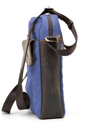 Чоловіча сумка із синього канвасу через плече tarwa rkc-1810-4lx3 фото