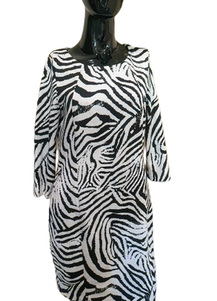 Стильное платье зебра от zara3 фото