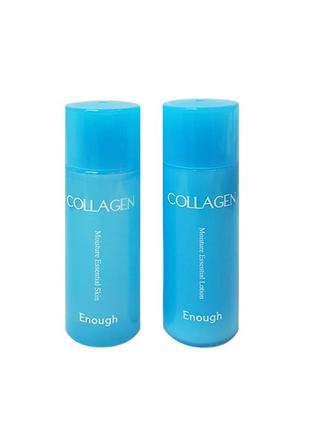 Емульсія і тонер з колагеном enough w collagen whitening premium emultion