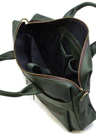 Чоловіча шкіряна зелена сумка re-7122-3md tarwa6 фото
