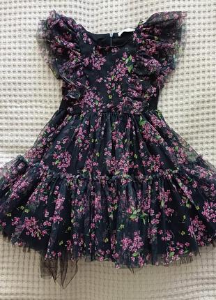 Пышное фатиновое платье monnalisa 5 лет, люкс бренд