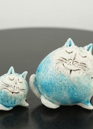 Коти статуетка порцеляна котики подарунок porcelain cats gift1 фото