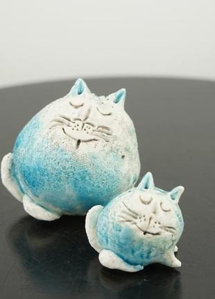 Коти статуетка порцеляна котики подарунок porcelain cats gift3 фото