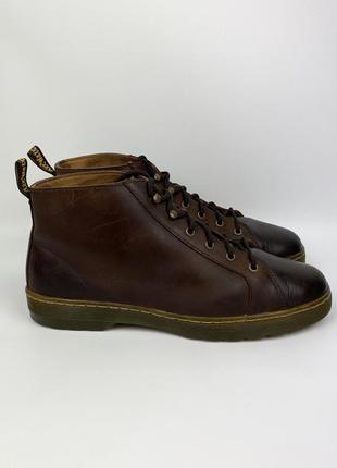 Шкіряні черевики dr. martens coburg оригінал коричневі розмір 463 фото