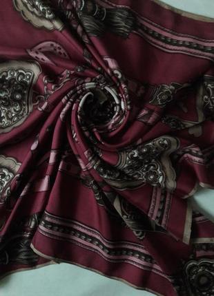 Винтажный шелковый платок4 фото